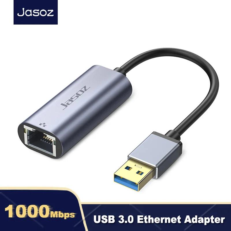 Jasoz USB-̴ , PC ٵ ġ  ڽ S/3 , RJ45 USB 3.0-10/100/1000 ⰡƮ ̴ LAN Ʈũ 